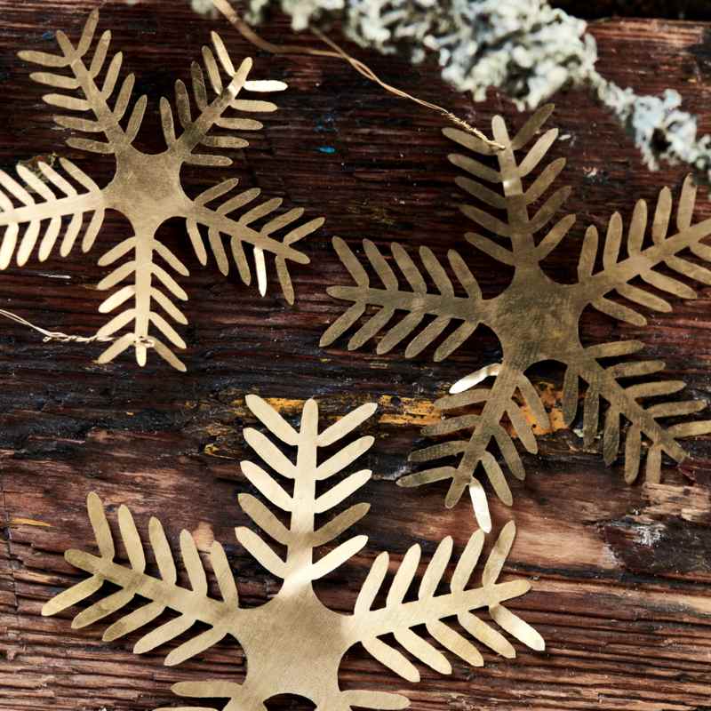 Weihnachtsschmuck Stars Lamet von House Doctor, gold, 3er Set
