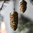 Weihnachtszapfen Cone von House Doctor, gold, 2er Set