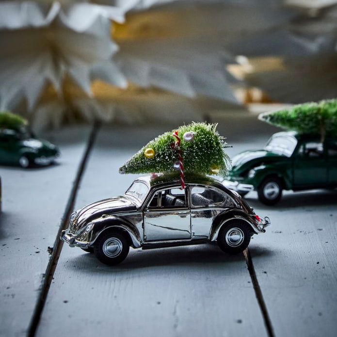 Xmas Car silber von House Doctor in zwei Größen