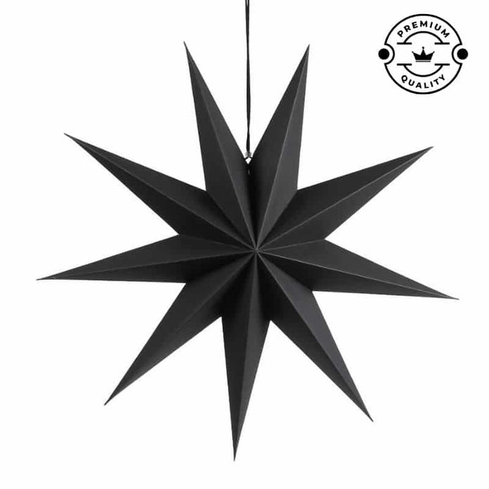 Papierstern 60 cm schwarz