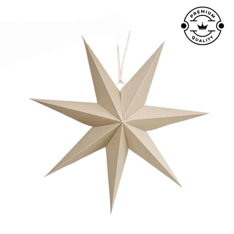 Papierstern 60 cm beige