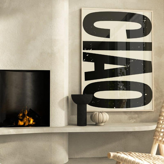 Poster CIAO beige von Huisjevansanne
