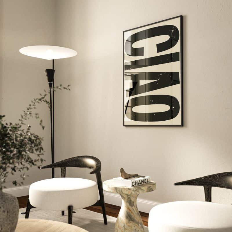 Poster CIAO beige von Huisjevansanne