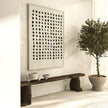 Poster DOTS beige von Huisjevansanne