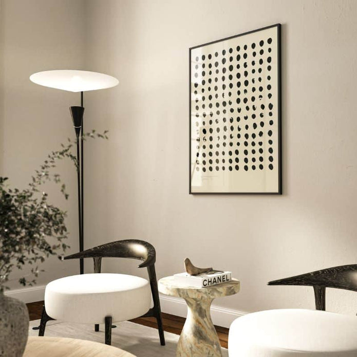 Poster DOTS beige von Huisjevansanne