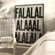 Poster FALALALALAA beige/schwarz in zwei Größen