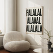Poster FALALALALAA beige/schwarz in zwei Größen