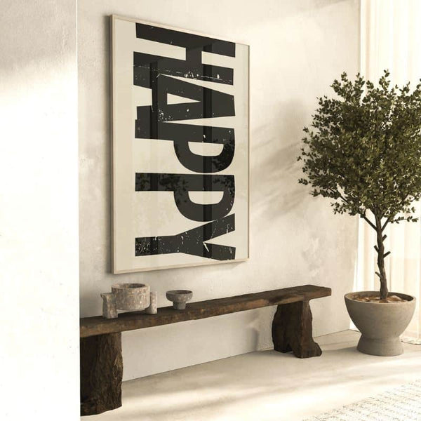 Poster 'HAPPY' in 2 Größen