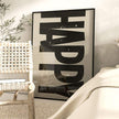 Poster HAPPY beige von Huisjevansanne