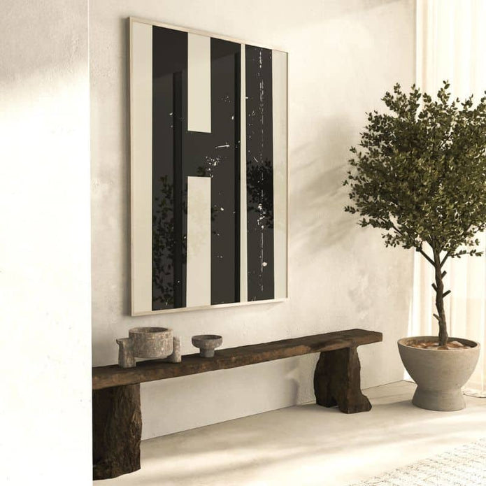 Poster HI beige von Huisjevansanne