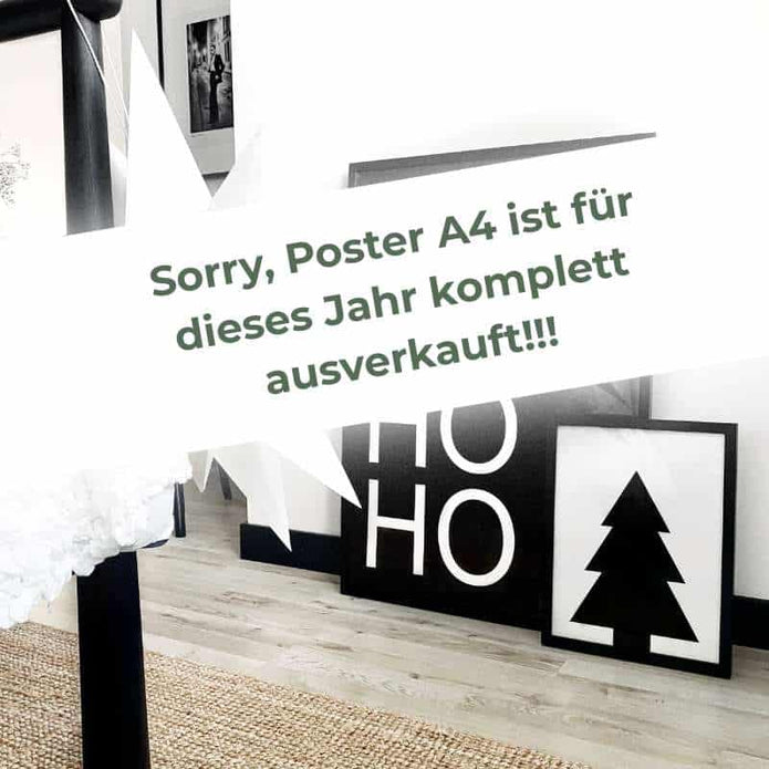 Poster 'HO HO HO' in zwei Größen
