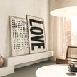 Poster LOVE beige von Huisjevansanne