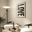 Poster LOVE beige von Huisjevansanne