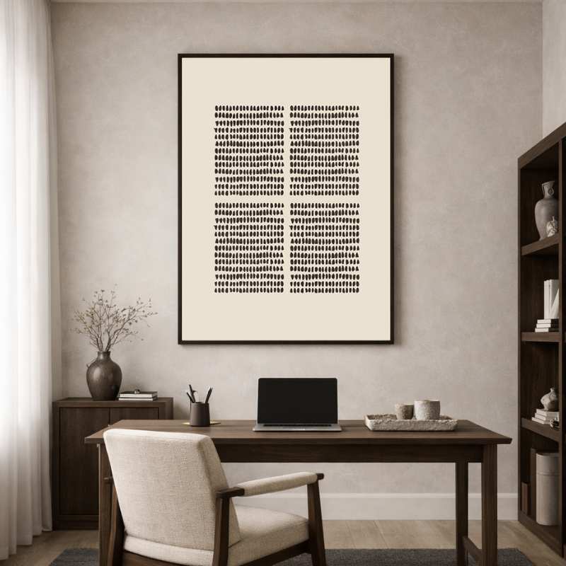 Poster Stilform in beige schwarz, von Huisjevansanne