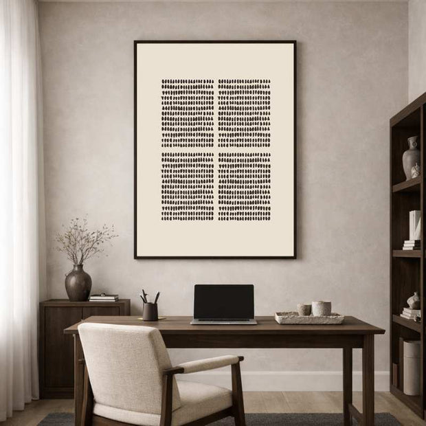 Poster Stilform in beige schwarz, von Huisjevansanne