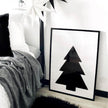 Poster schwarzer Weihnachtsbaum