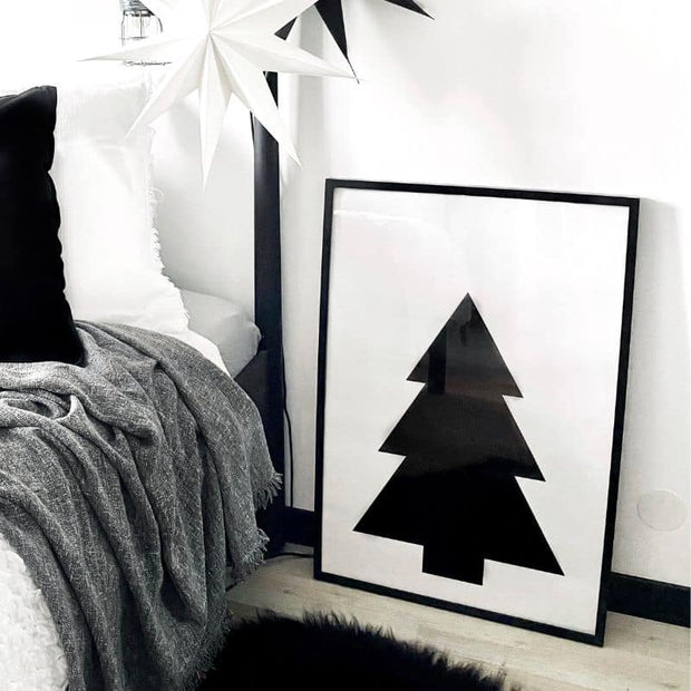 Poster schwarzer Weihnachtsbaum