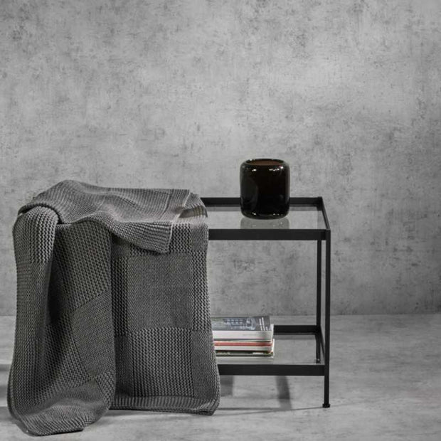 Wolldecke grau 170 x 130 cm