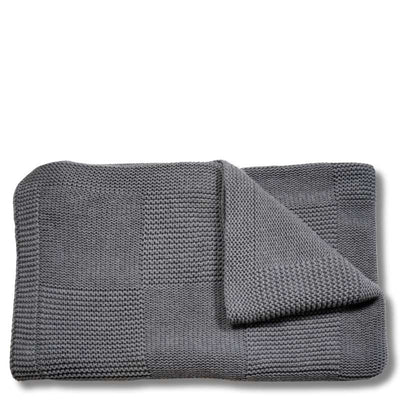 Wolldecke grau 170 x 130 cm