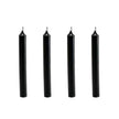 4er Set Dinnerkerzen 19,5cm x 2,1 cm in den Farben black, dark grey, steel grey, olive und rot.
