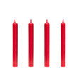4er Set Dinnerkerzen 19,5cm x 2,1 cm in den Farben black, dark grey, steel grey, olive und rot.