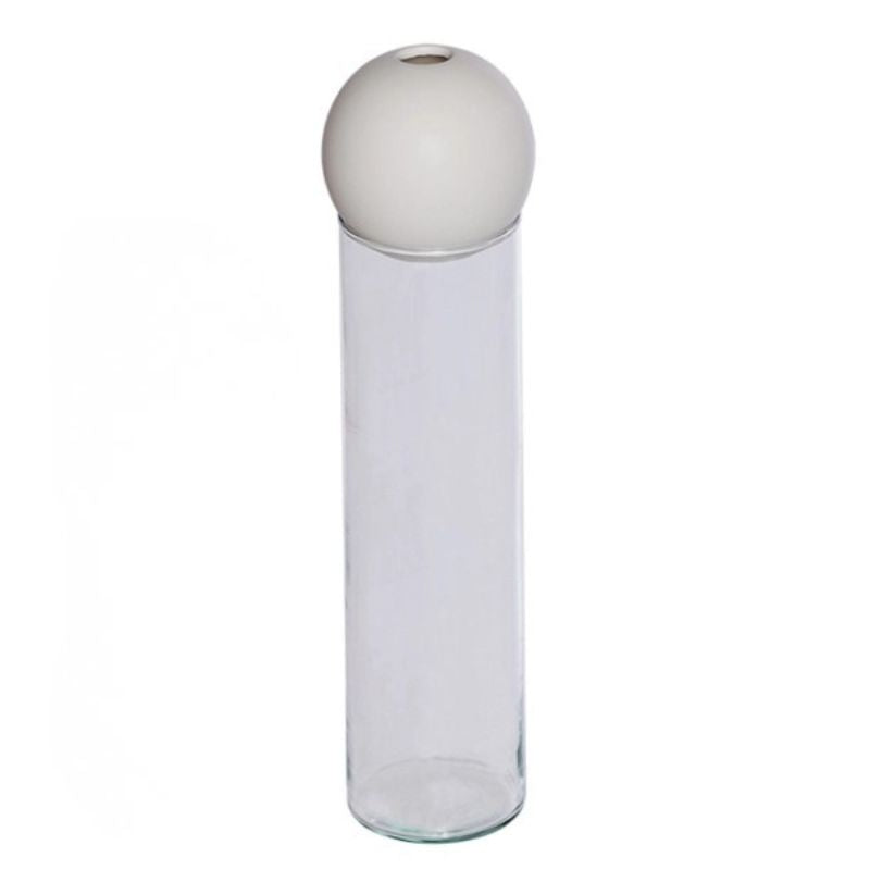 BLOSSOM Glasvase und Ball im 2er Set, 30 cm, in drei Farben