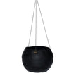Blumenampel von Lübech Living, schwarz und olive, Durchmesser 17,5 cm, Höhe 13 cm