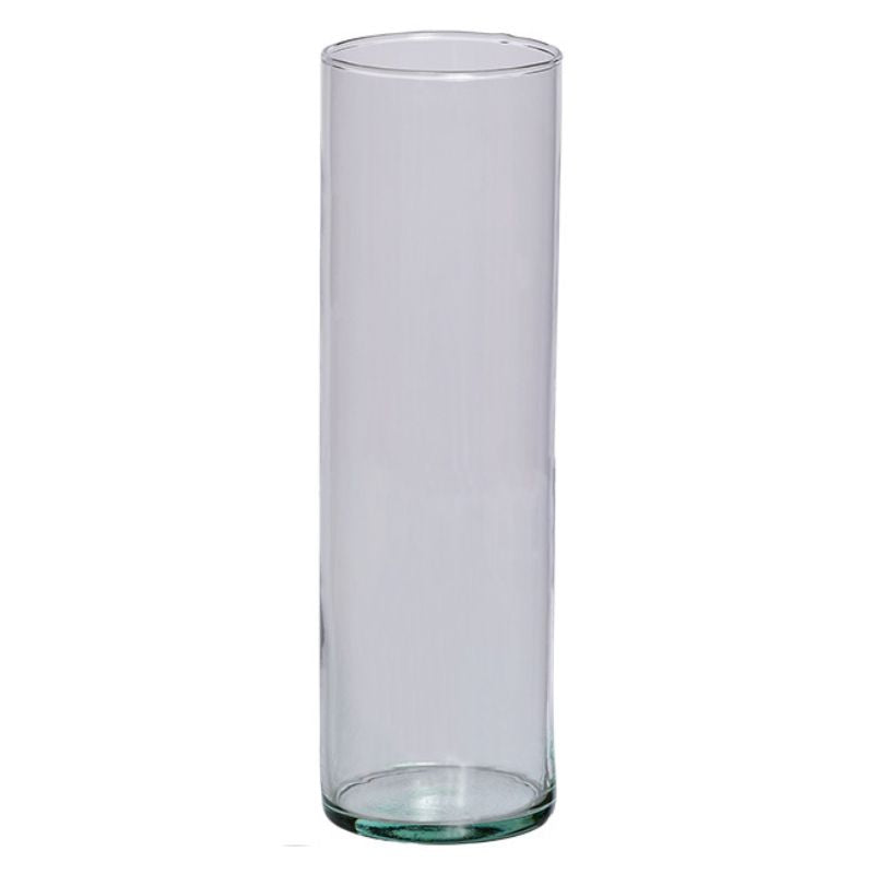 Glasvase Blossom in zwei Größen von Lübech Living, aus recyceltem Glas, Durchmesser 8,6 cm Höhe 20 cm und 30 cm