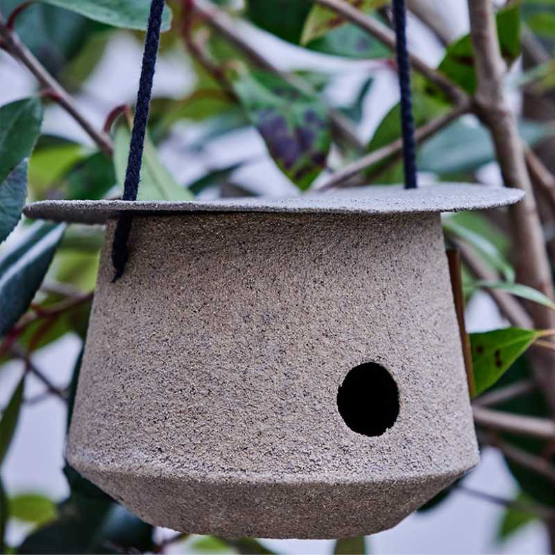 Vogelhaus OBIR für Garten und Terrasse zum Aufhängen, Durchmesser 20 cm, Höhe 13 cm