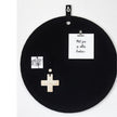 Memo Board aus Wollfilz in schwarz