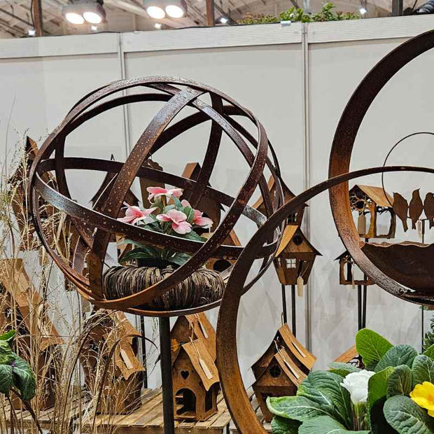 Gartenkugel RUST aus Cortenstahl, ca. 39 cm Durchmesser, Gartenaccessoire, wetterfest