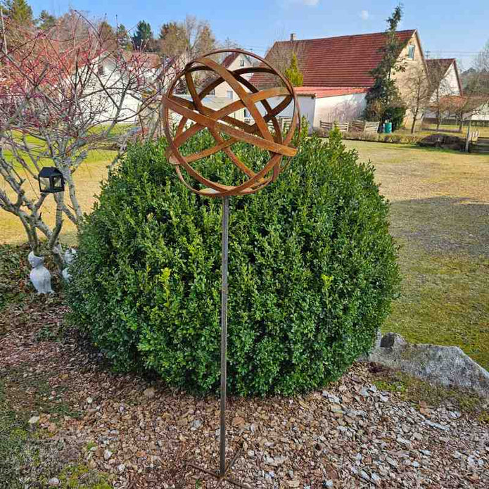 Gartenkugel RUST aus Cortenstahl, ca. 39 cm Durchmesser, Gartenaccessoire, wetterfest