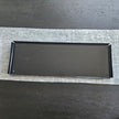 Schwarzes Metalltablett aus Edelstahl, Länge 61 cm, Breite 21 cm, Höhe 3 cm, pulverbeschichtet, mit offenen Kanten