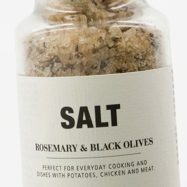 Salz Rosmarin und schwarze Olive von Nicolas Vahé , mit Mahlwerk