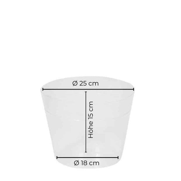 Kunststoff-Einsatz für Pflanzgefäße, Durchmesser 25 cm, Höhe 15 cm