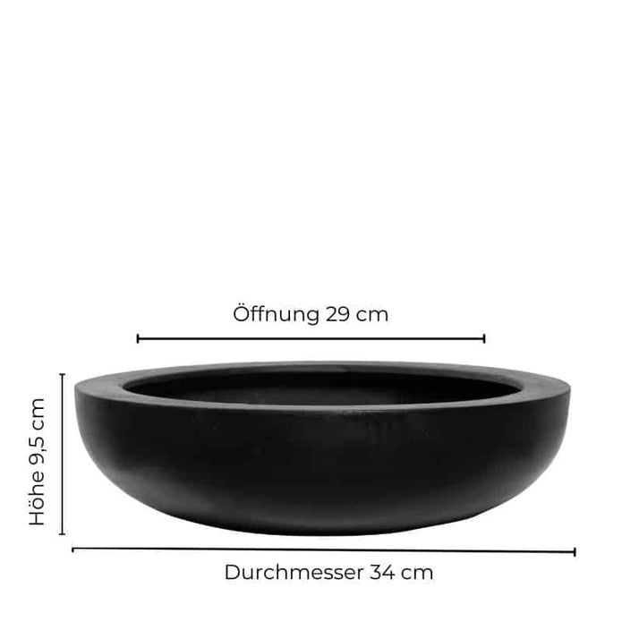 Pflanzschale Monique M von Pottery Pots, schwarz, Fiberstone