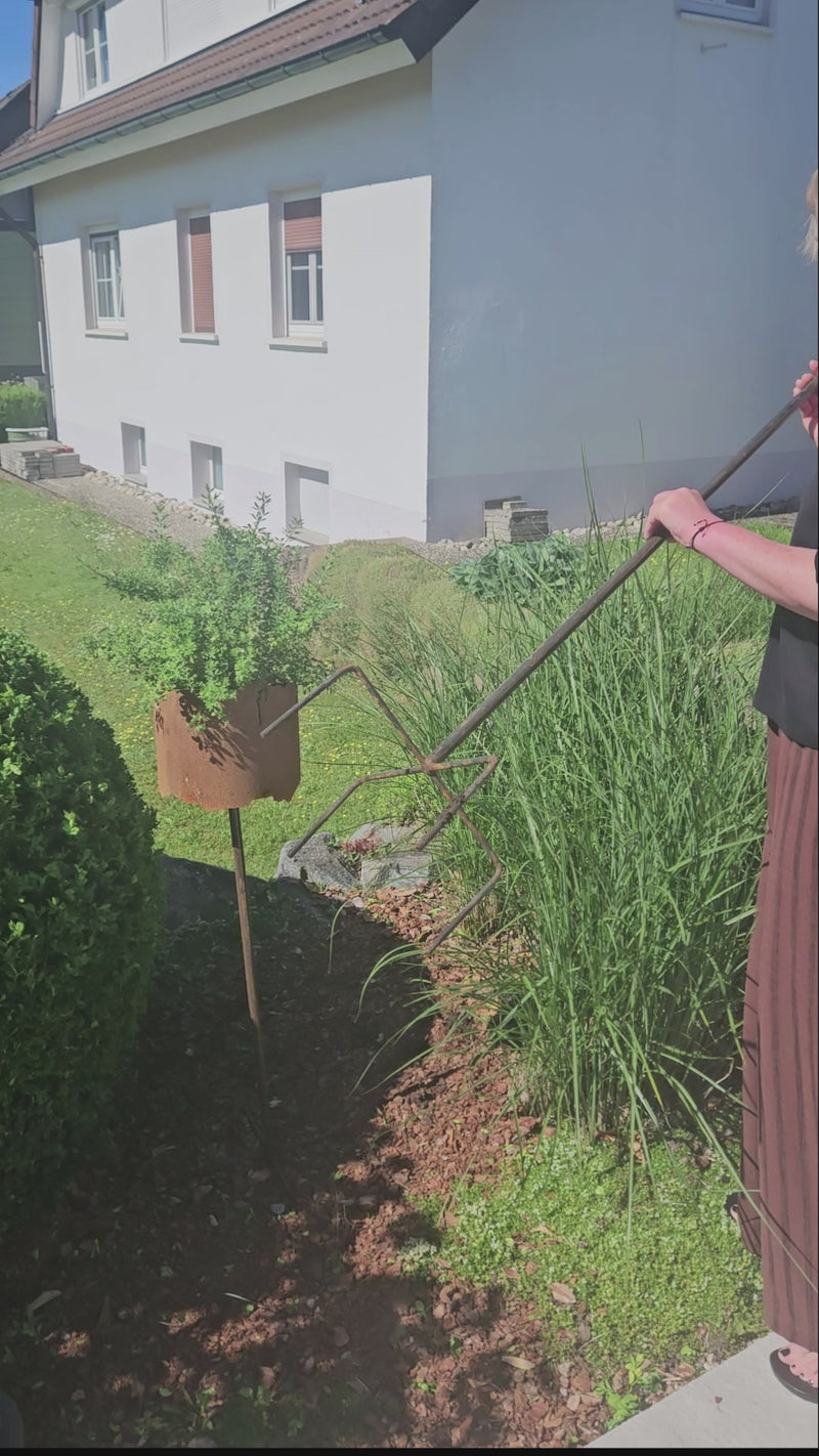 Montage Gartenstab mit Gartenkugel oder Gartenring