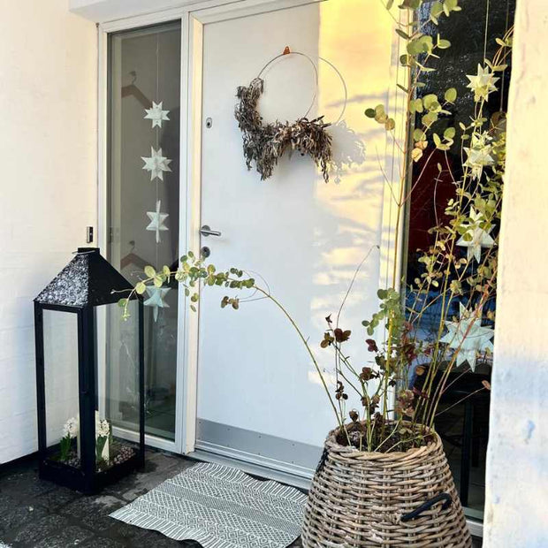 Girlande mit 4 Fröbelsternen weiß