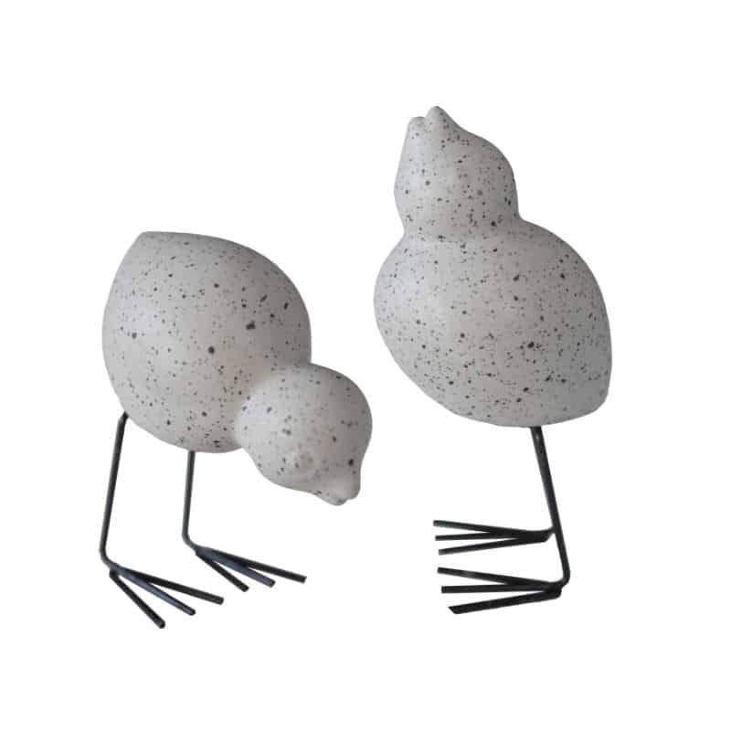 DKBK Swedish Bird aus Keramik in der schwarz, weiss und mole dot