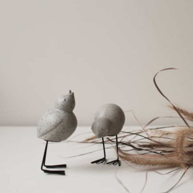 DKBK Swedish Bird aus Keramik in der schwarz, weiss und mole dot