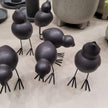 DKBK Swedish Bird aus Keramik in der schwarz, weiss und mole dot