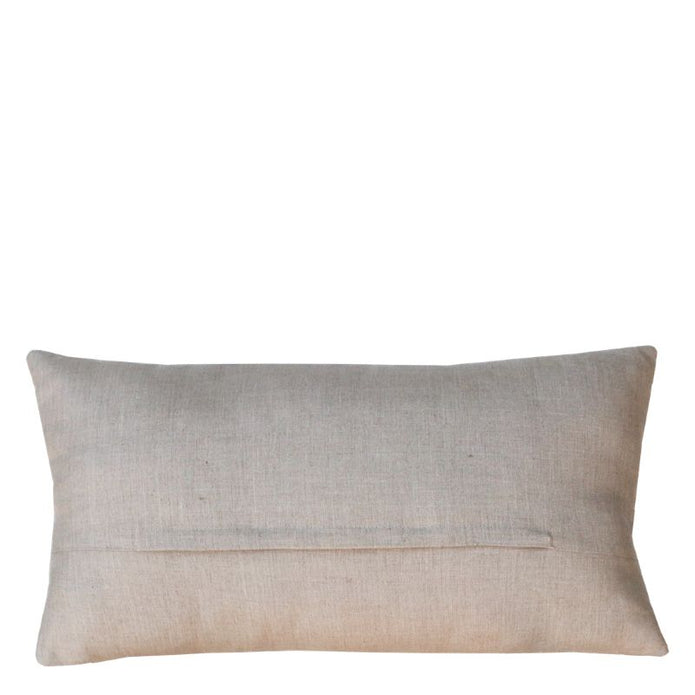Kissen Farbe dunkelbraun und sand mit Streifen, 64x33 cm
