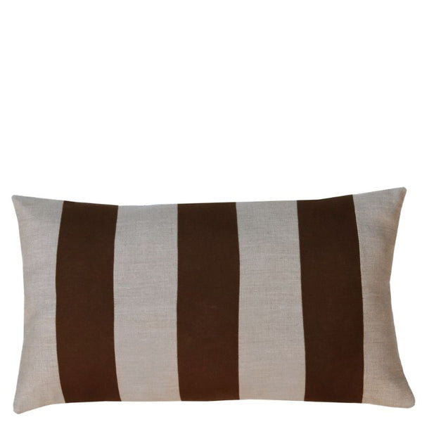 Kissen Leinen sand/braun 64x33 cm