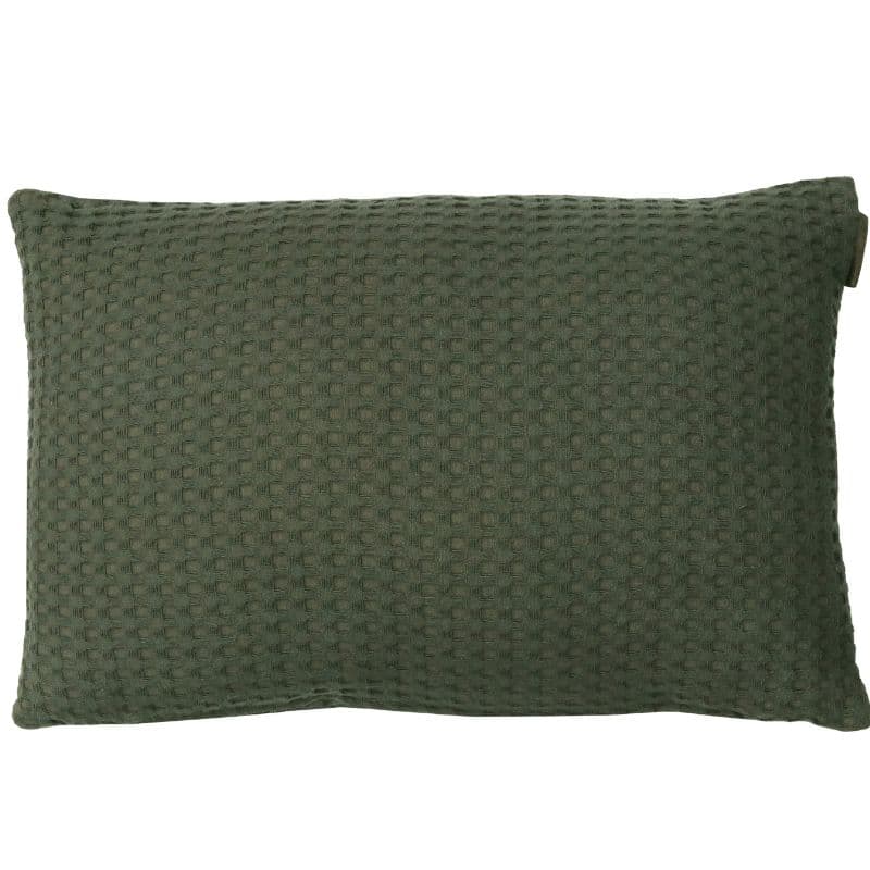 Kissen Waffelstruktur, grün 55x38 cm