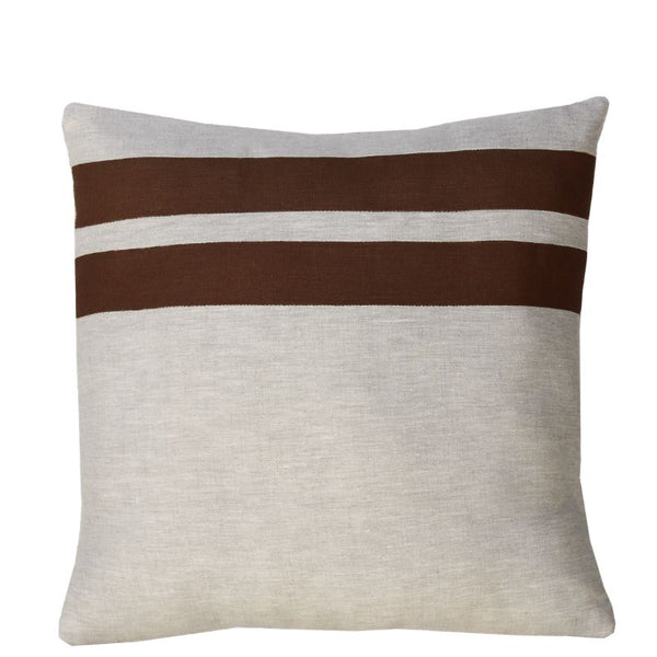 Kissen Leinen sand/braun 47x47 cm