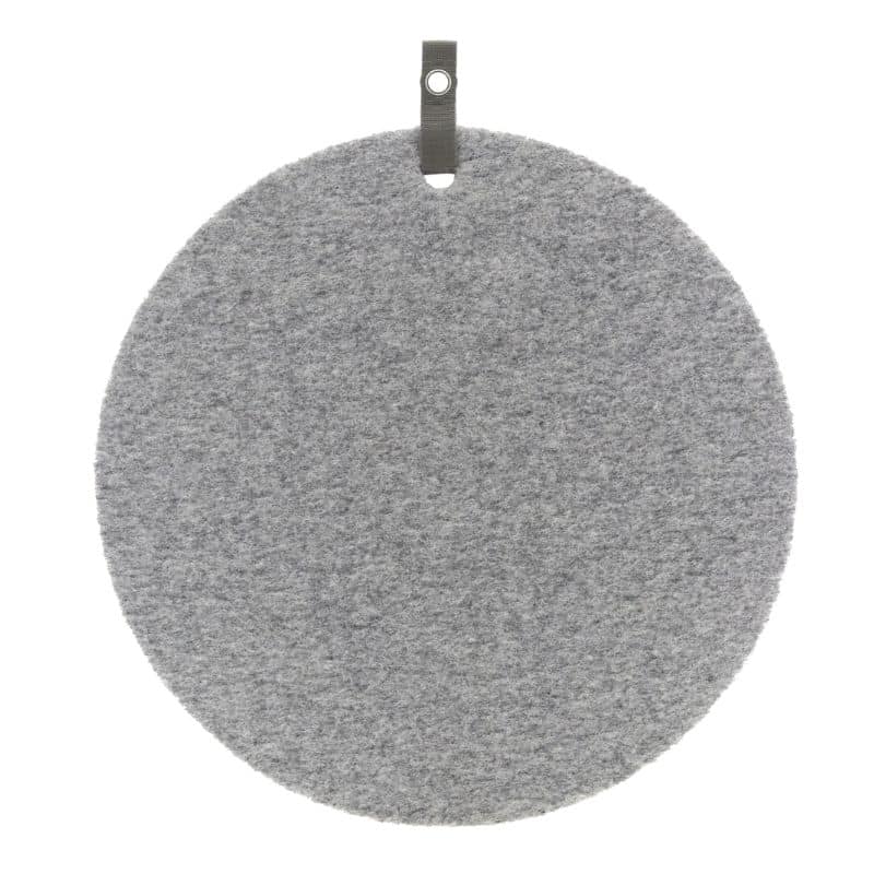 Pinnwand, Memoboard grau rund 60 cm, Oberfläche Wolle