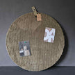 Pinnwand, Memoboard grün,rund 60 cm, Oberfläche Cordstoff