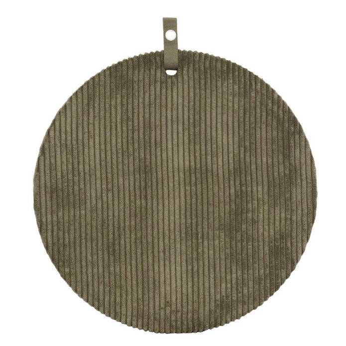 Pinnwand, Memoboard grün,rund 60 cm, Oberfläche Cordstoff