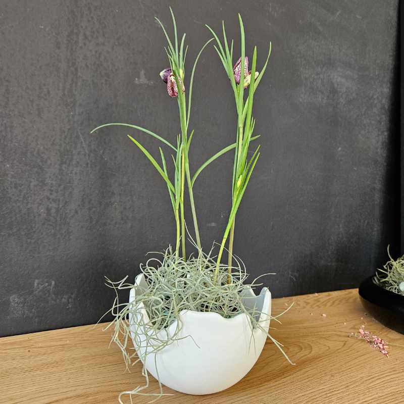 Keramikschale happy easter weiss