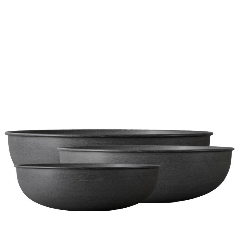 Pflanzschalen schwarz out bowl im 3er Set von DBKW Metall